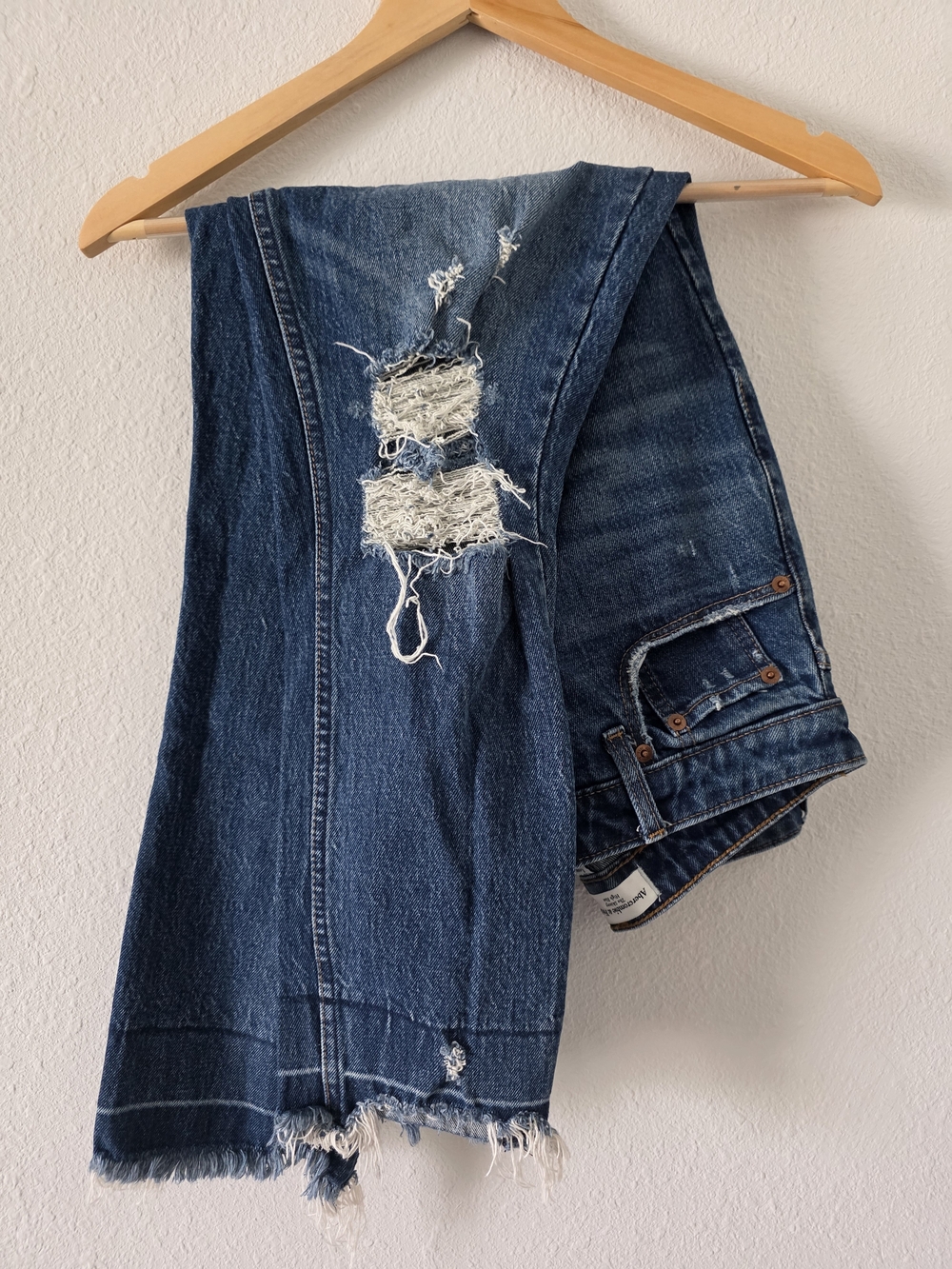 Dark Blue Distressed Women's Jeans